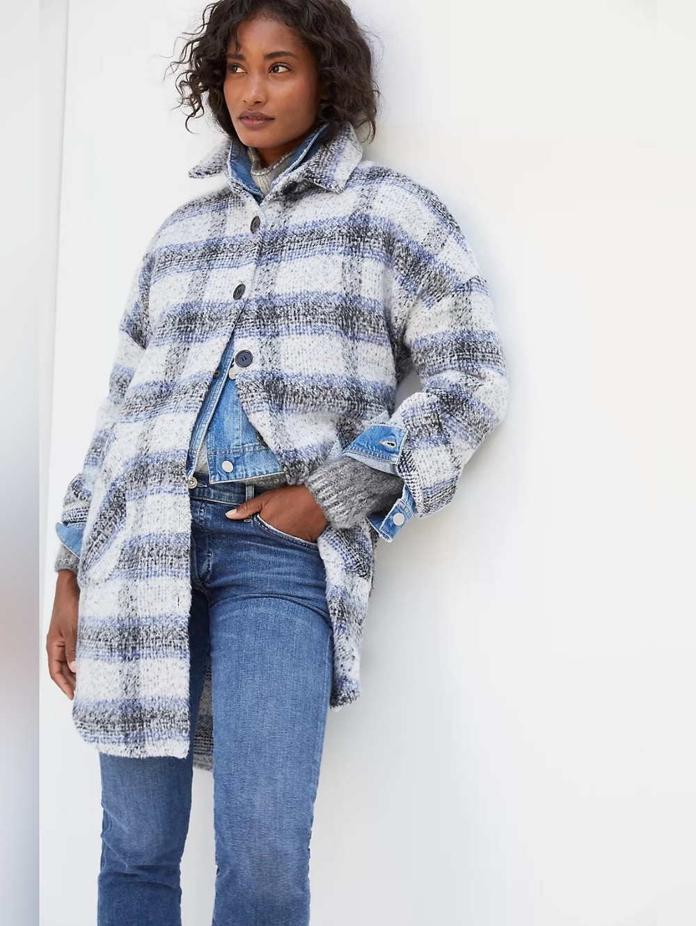 RD STYLE BY ANTHROPOLOGIE Carver Plaid Shirt Jacket!